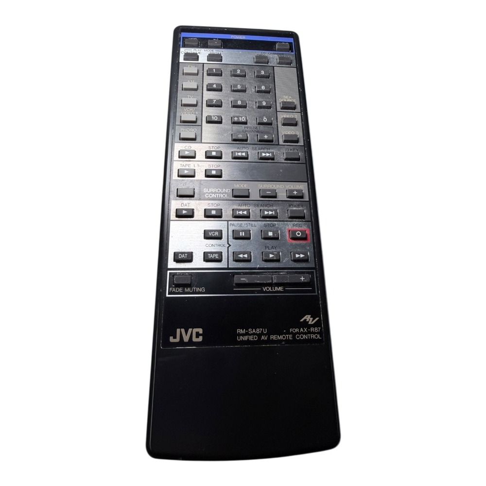 JVC RM-SA87U Remote Control for AX-R87 Unified AV Audio Video System Black Japan